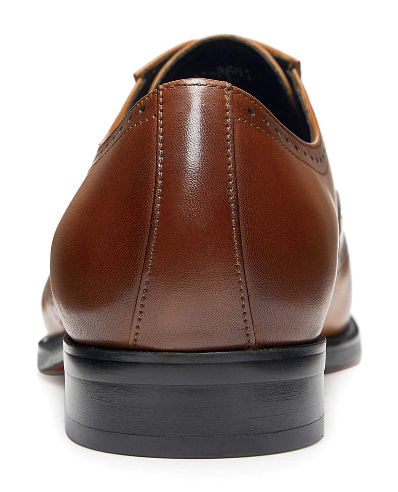 FRASOICUS Menâ€™s Dress Shoes with Genuine Leather in Classic Brogue Elastic Band Oxford Formal (Brown, Adult, Men, 10.5, Numeric, US Footwear Size System, Medium) - Image 5